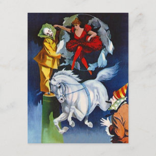 Fantasievolle leere Einladungen Vintage Zirkusclow