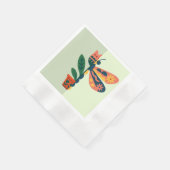 Fantasievolle Libellen-Blumengestaltung Serviette (Ecke)