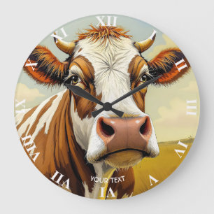 Fantasievolle Niedliche Kuhfelwolken Große Wanduhr