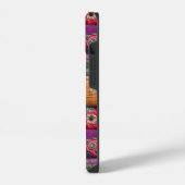 Fantasievolle Patchwork-Quilt-Muster: Farbdesign iPhone Hülle (Linke Seite)