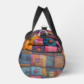 Fantasievolle Patchwork-Quilt-Muster: Farbige Gest Duffle Bag (Rechts)