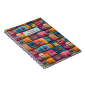 Fantasievolle Patchwork-Quilt-Muster: Farbige Gest Notizblock (Rechte Seite)