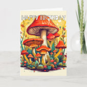Fantasievolle Pilze, die Wälder zerstören Karte (Vorderseite)