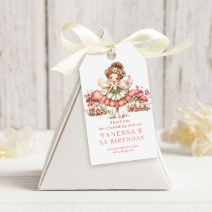Fantasievolle rosa Feen-Geburtstags-Geschenkanhäng Geschenkanhänger