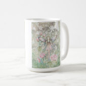 Fantasievolle Rosenfee Kaffeetasse (VorderseiteRechts)