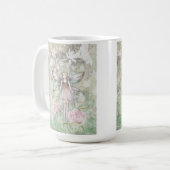 Fantasievolle Rosenfee Kaffeetasse (Vorderseite Links)