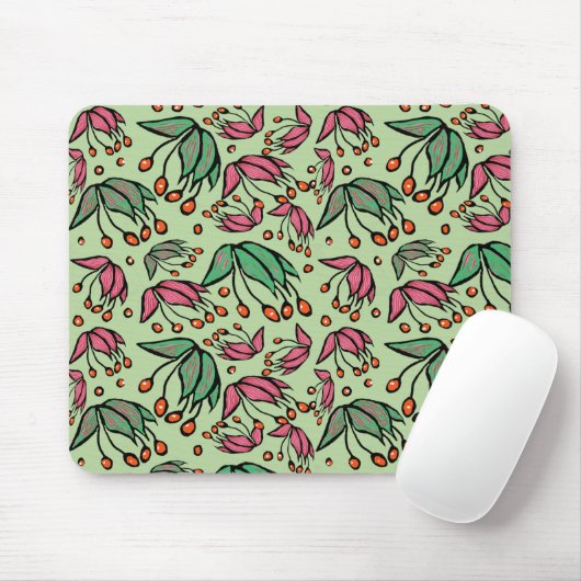 Fantasievolle Samentöpfe Rosa und grüne Mousepad (Mit Mouse)