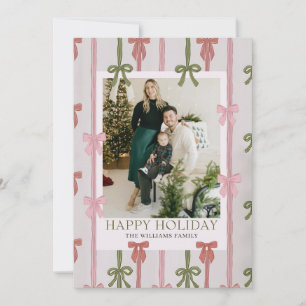 Fantasievolle Schleife Weihnachten Familienfoto Ur