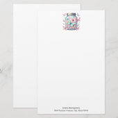 Fantasievolle Schmetterlinge im Glas Briefpapier (Vorne/Hinten)