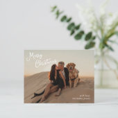 Fantasievolle Schrift Foto Modernes Weihnachten (Stehend Vorderseite)