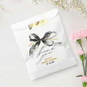 Fantasievolle schwarze goldene Bogen Danke Geschenktütchen (Versiegelt)