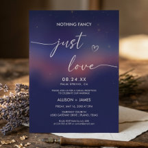 Fantasievolle Sternennacht Schrift Moderne Hochzei