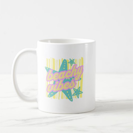 Fantasievolle Strand Muscheln Kaffeetasse (Links)