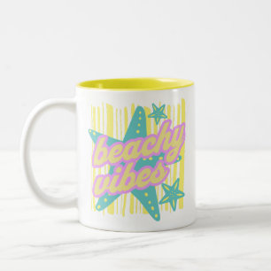 Fantasievolle Strandmuscheln Zweifarbige Tasse