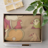 Fantasievolle Vögel Seidenpapier (Geschenk)