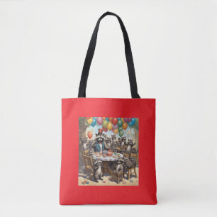 Fantasievolle Waschbären Geburtstagsgeschenk-Trage Tasche