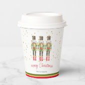 Fantasievolle Wasserfarbe Nussknacker Weihnachtsfe Pappbecher (Vorderseite)