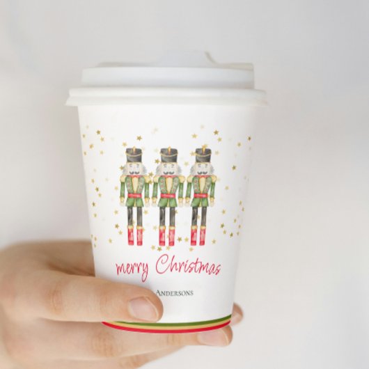 Fantasievolle Wasserfarbe Nussknacker Weihnachtsfe Pappbecher