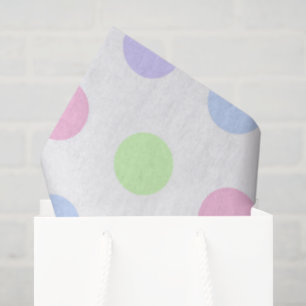 Fantasievolle Wasserfarbe Pastell-Tupfen-Geburtsta Seidenpapier