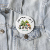 Fantasievolle Wasserfarben-Wald-Geburtstag Button (Beispiel)