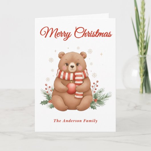 Fantasievolle Weihnachten mit Bär (Vorderseite)
