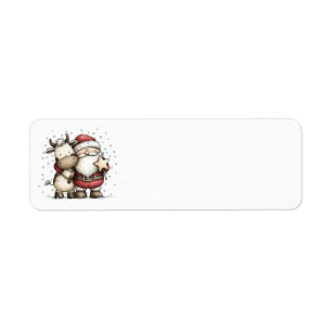 Fantasievolle Weihnachts-Adressetiketten