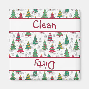 Fantasievolle Weihnachtsbäume Geschirrspüler Saube Magnet