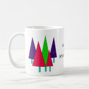 Fantasievolle Weihnachtsbäume Kaffeetasse
