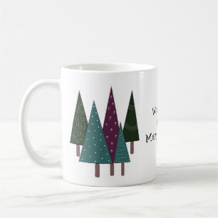 Fantasievolle Weihnachtsbäume Kaffeetasse