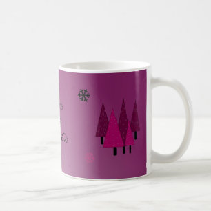 Fantasievolle Weihnachtsbäume Kaffeetasse