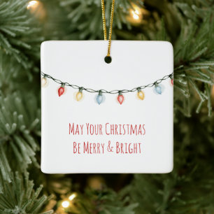 Fantasievolle Weihnachtsbeleuchtung Keramikornament