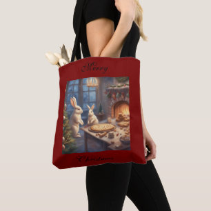 Fantasievolle Weihnachtskaninchen backen Feiertags Tasche