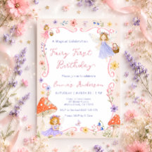 Fantasievolle Wildblumen-Fee zum 1. Geburtstag