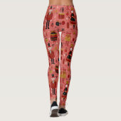 Fantasievoller Nussknacker-Feiertagsmuster Leggings (Rückseite)