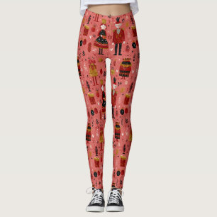 Fantasievoller Nussknacker-Feiertagsmuster Leggings