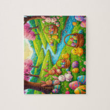 Fantasievoller Osterhase & Freunde Puzzle