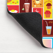 Fantasievolles Frühstücksmuster Mousepad (Ecke)