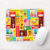 Fantasievolles Frühstücksmuster Mousepad (Mit Mouse)