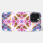 Fantasievolles Lila Blau Rosa Farbpattern iPhone Hülle (Rückseite (Horizontal))