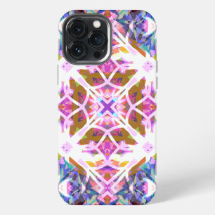 Fantasievolles Lila Blau Rosa Farbpattern iPhone 13 Pro Max Hülle