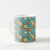 Fantasievolles Seestern-Muster Kaffeetasse (Vorderseite Links)