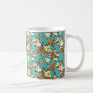 Fantasievolles Seestern-Muster Kaffeetasse