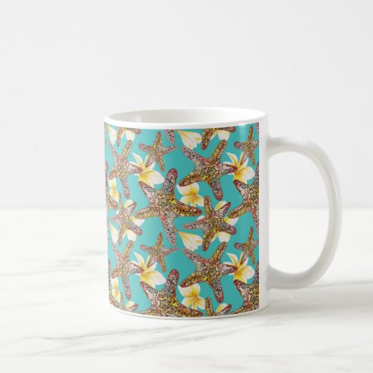Fantasievolles Seestern-Muster Kaffeetasse (Rechts)