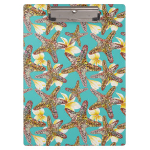 Fantasievolles Starfish-Muster Klemmbrett