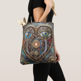 Fantasievolles Steampunk-Herz Ich sehe dich Ich li Tasche