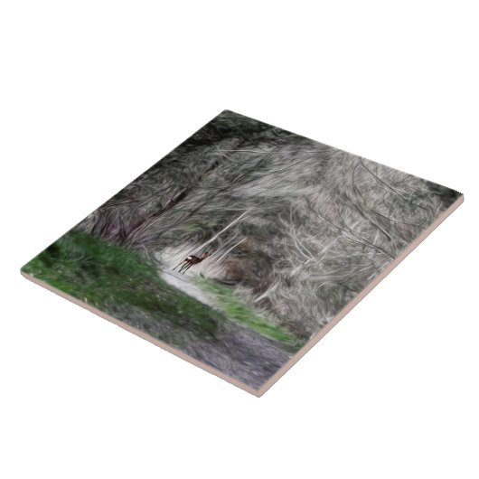 Fantasiewaldwaldtiere Fliese (Seite)