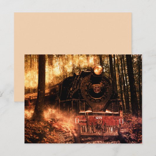 Fantasiewaldzug Postkarte (Vorne/Hinten)