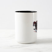 Fantasiewerewolf-Kämpfer-Tasse Zweifarbige Tasse (Mittel)
