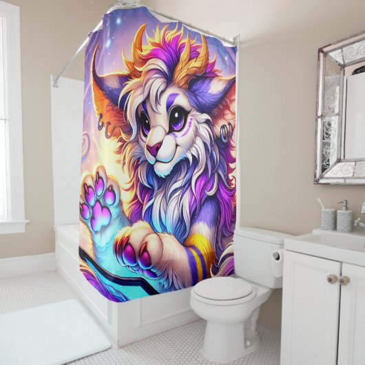 Fantasiewesen Duschvorhang (Beispiel)