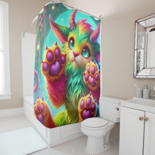 Fantasiewesen Duschvorhang (Beispiel)